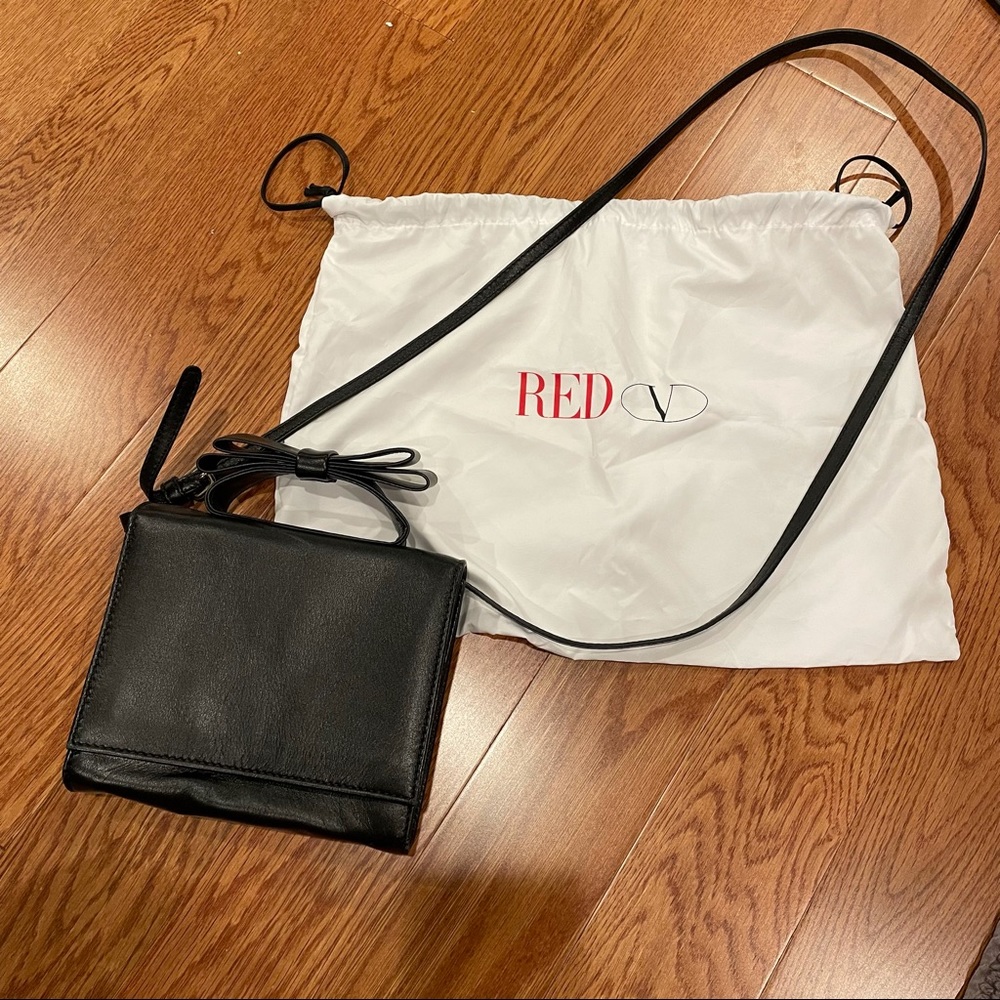 Red Valentino Black Crossbody Bow Bag. Super Cute!